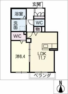 マ・メゾン中小田井【1階】の間取り