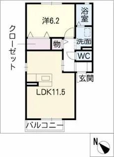 メゾン・ド・ソレイユ・K【1階】の間取り