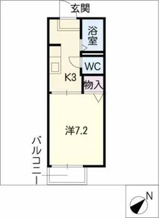 アーバンフラット藤沢 B【1階】の間取り