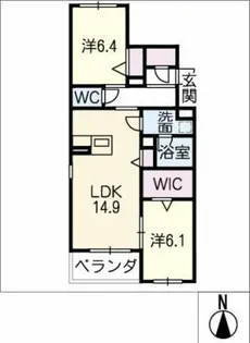 アパートメント藤沢【1階】の間取り