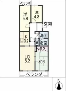 エステイタス TO-1【2階】の間取り