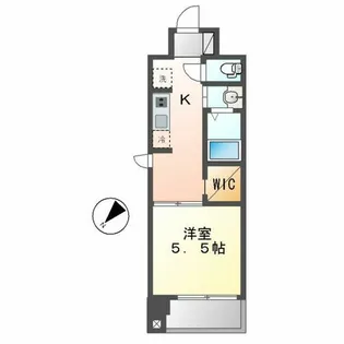 エステムコート名古屋鶴舞シエル【904号室】の間取り