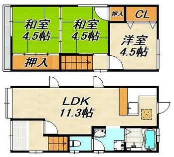 兵庫県神戸市長田区野田町8丁目【一戸建】の間取り