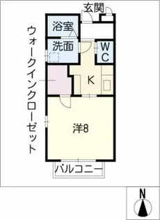 エテルノ極楽【1階】の間取り