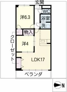 グランドステージ桜ヶ丘【3階】の間取り