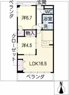 グランドステージ桜ヶ丘【5階】の間取り