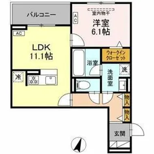 ビスタレイルウェイ八田【2階】の間取り