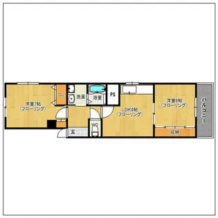 コーポ高山【202号室】の間取り