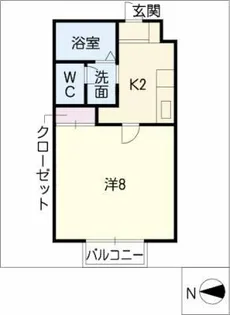 マルキーズ三郷【1階】の間取り