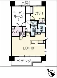 レ・ジェイド名古屋1009号室【10階】の間取り