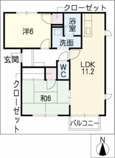ファミール上小田井 B棟【2階】の間取り
