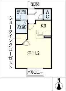 リバーサイド渡津B【2階】の間取り