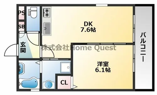 フウキパレス東山本【1階】の間取り