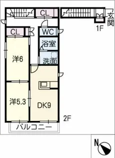 サンオー【2階】の間取り