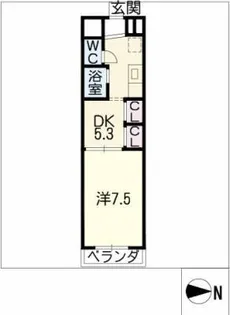 ドミール則武【1階】の間取り