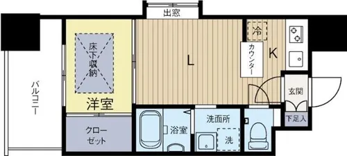 エステートモア天神【10階】の間取り