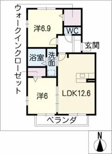 プレジール【1階】の間取り