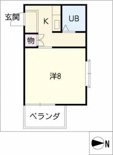 城海津ハイツⅡ【4階】の間取り