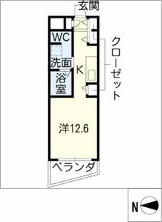 ベルドミール橘【8階】の間取り