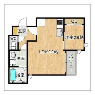 GRANDTIC L 二日市【1階】の間取り