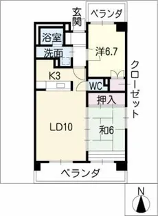 ベルテ相川【3階】の間取り