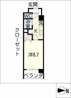 クレスト駈上【5階】の間取り