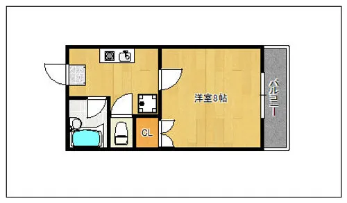 セントリーフ南片江【207号室】の間取り