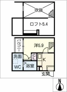 ウィニシエート【1階】の間取り