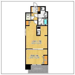 Wistaria Residence Hakata【901号室】の間取り