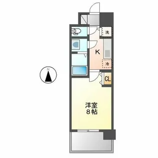 エスリード栄イーストスクエア【1403号室】の間取り