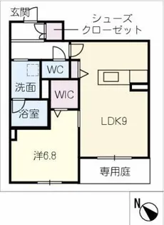 SHAMAISON HILLS白壁【1階】の間取り
