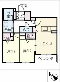SHAMAISON HILLS白壁【2階】の間取り