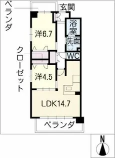 SKY TERRACEⅡ【5階】の間取り