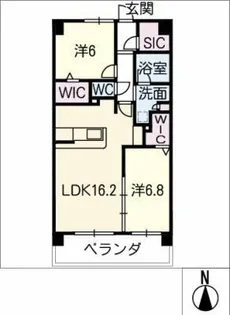 ノル,シャトー【4階】の間取り