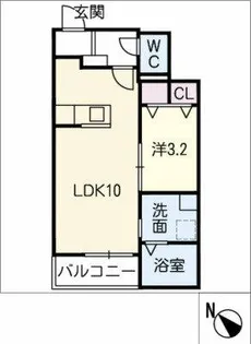 メゾン・ド・クレール【105号室】の間取り
