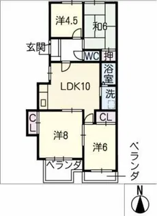ノーメルやしろ【2階】の間取り