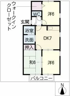 ロイヤルガーデン田中【2階】の間取り