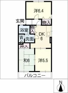 パル中花【2階】の間取り