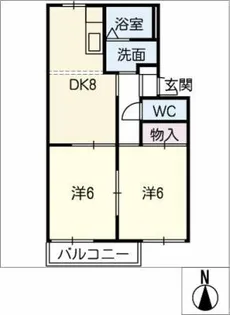 プレジール花池【1階】の間取り