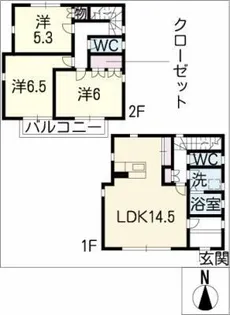 サンモールⅢ【2階】の間取り