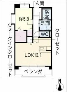 グリーン ゲーブル【2階】の間取り
