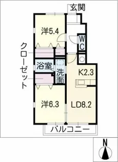 パル・カサベルデ【1階】の間取り