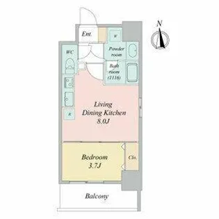 グランドゥール名駅西(旧ルネフラッツ名駅西)【0204号室】の間取り