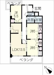 東マンション【7階】の間取り