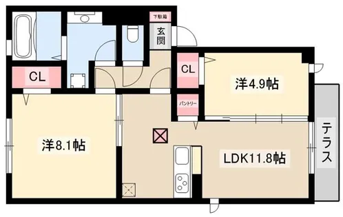 FORTUNE【1階】の間取り