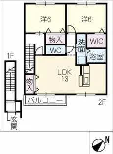 サンガーデン天白【2階】の間取り