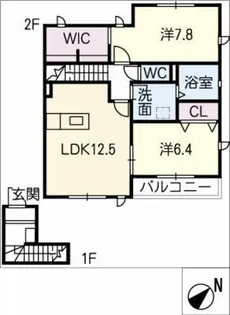 プランドールA【2階】の間取り