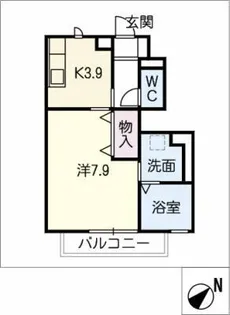 シャインベル花立【1階】の間取り