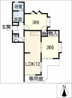 プチシャトー檀渓【1階】の間取り