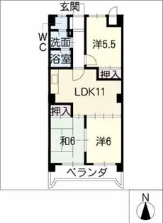 ロワールパーク【5階】の間取り